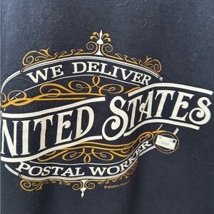 United States Postal Worker Graphic Hoodie Navy Sweatshirt Rural Carrier USPS